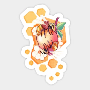 Bees & Apricot Sticker